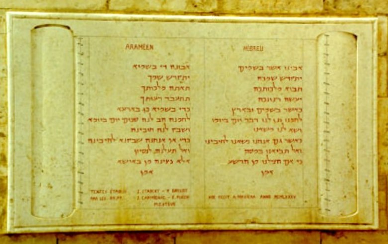 Teksty aramejski i hebrajski modlitwy „Ojcze Nasz”