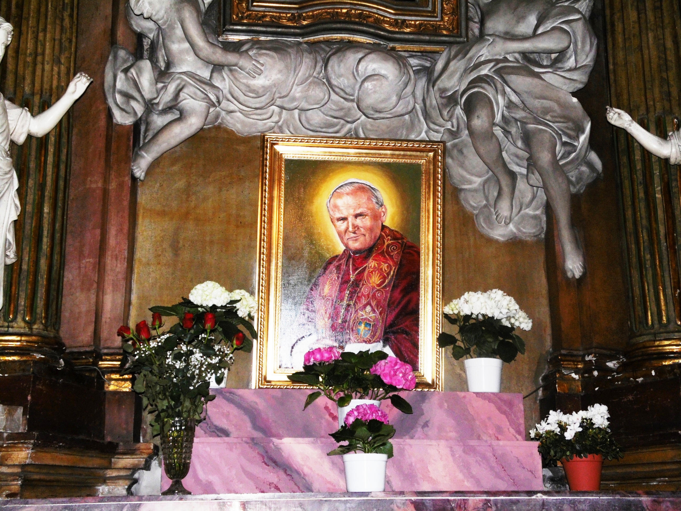 Obraz św. Jana Pawła II w naszym kościele, fot. Bożena Rojek